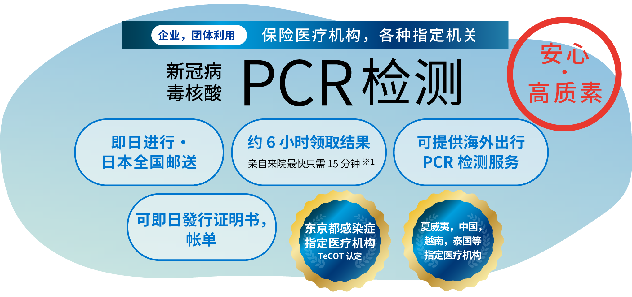 新冠病毒核酸 PCR检测 CLINIC FOR