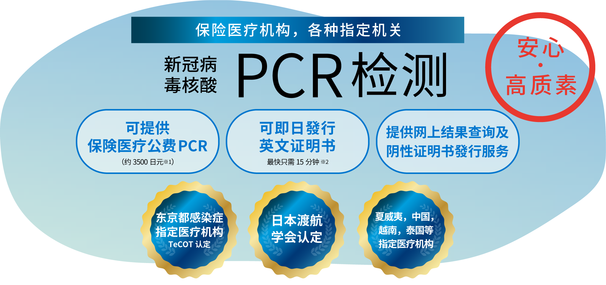 新冠病毒核酸 PCR检测 CLINIC FOR