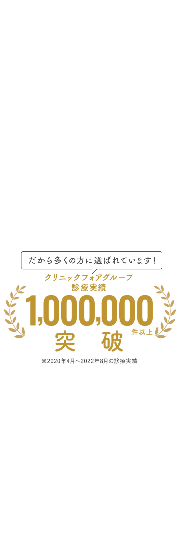 だから多くの方に選ばれています！クリニックフォアグループ、処方実績1,000,000件以上突破